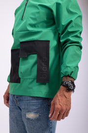 Zipper Pocket Hoodie - Green